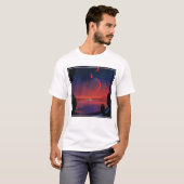 Retro Space Poster - Zuschauer beobachten Trappist T-Shirt (Vorne ganz)