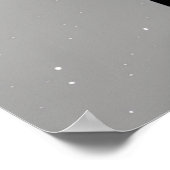 Retro Space Rocket & Saturn Poster (Ecke)