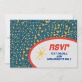 Retro Space Thema Einladungen (Rückseite)