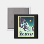 Retro Space Tourismus Skigebiet Skigebiet Skifahre Magnet (Vorderseite/Rückseite)