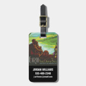 Retro Space Travel Poster-an-Earth Science Mission Gepäckanhänger (Vorderseite vertikal)