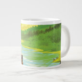 Retro Space Travel Poster-an-Earth Science Mission Jumbo-Tasse (Vorderseite Rechts)