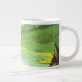 Retro Space Travel Poster-an-Earth Science Mission Jumbo-Tasse (Rechts)