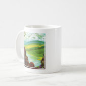 Retro Space Travel Poster-an-Earth Science Mission Kaffeetasse (Vorderseite Links)