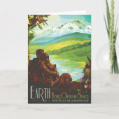 Retro Space Travel Poster-an-Earth Science Mission Karte (Vorderseite)
