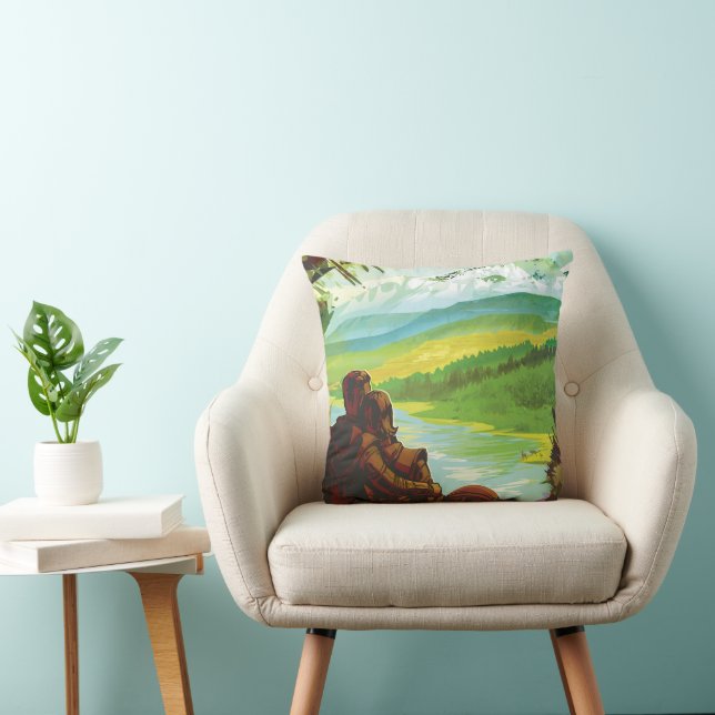 Retro Space Travel Poster-an-Earth Science Mission Kissen (Stuhl )