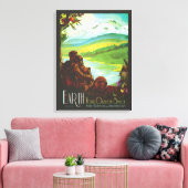 Retro Space Travel Poster-an-Earth Science Mission Leinwanddruck (Insitu (Wohnzimmer))