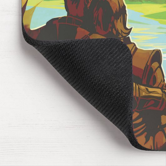 Retro Space Travel Poster-an-Earth Science Mission Mousepad (Ecke)