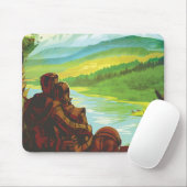 Retro Space Travel Poster-an-Earth Science Mission Mousepad (Mit Mouse)