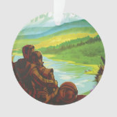 Retro Space Travel Poster-an-Earth Science Mission Ornament (Vorderseite)