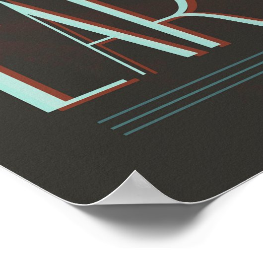 Retro Space Travel Poster-an-Earth Science Mission Poster (Ecke)