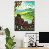 Retro Space Travel Poster-an-Earth Science Mission Poster (Heimbüro)