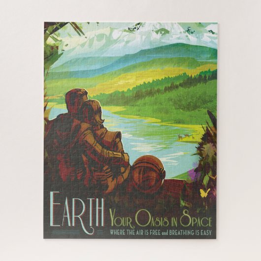 Retro Space Travel Poster-an-Earth Science Mission Puzzle (Vertikal)