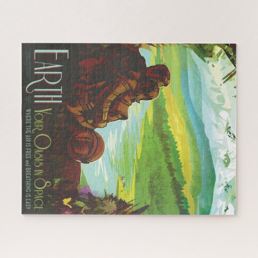 Retro Space Travel Poster-an-Earth Science Mission Puzzle (Horizontal)