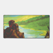 Retro Space Travel Poster-an-Earth Science Mission Schreibtischunterlage (Vorderseite)