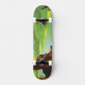 Retro Space Travel Poster-an-Earth Science Mission Skateboard (Vorderseite)