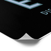 Retro Space Travel Poster - Jupiter's Moon Europa. (Ecke)