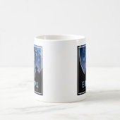 Retro Space Travel Poster - Jupiter's Moon Europa. Kaffeetasse (Mittel)