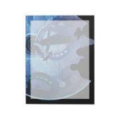 Retro Space Travel Poster - Jupiter's Moon Europa. Notizblock (Rotiert)