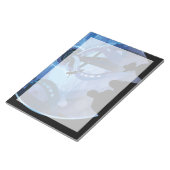 Retro Space Travel Poster - Jupiter's Moon Europa. Notizblock (angewinkelt)