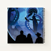 Retro Space Travel Poster - Jupiter's Moon Europa. Notizblock (Rückseite)