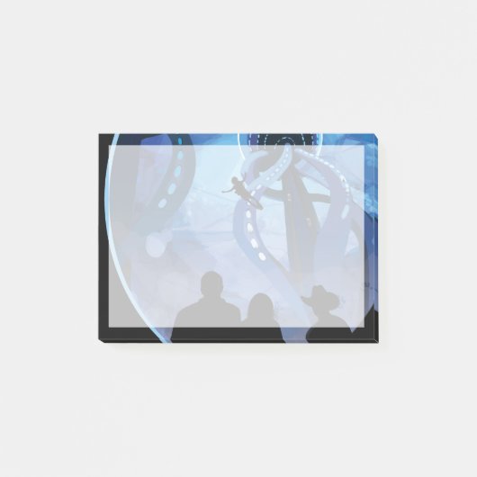 Retro Space Travel Poster - Jupiter's Moon Europa. Post-it Klebezettel (Vorderseite)