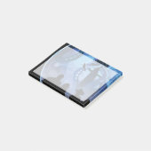 Retro Space Travel Poster - Jupiter's Moon Europa. Post-it Klebezettel (angewinkelt)