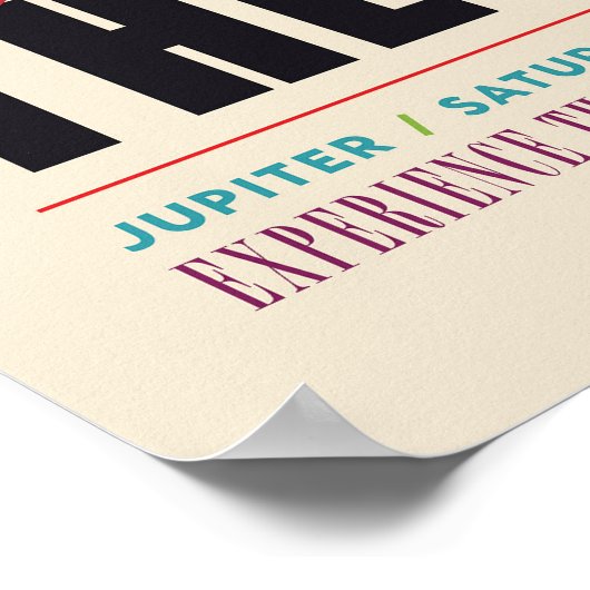 Retro Space Travel Poster - Solar System Grand Tou (Ecke)