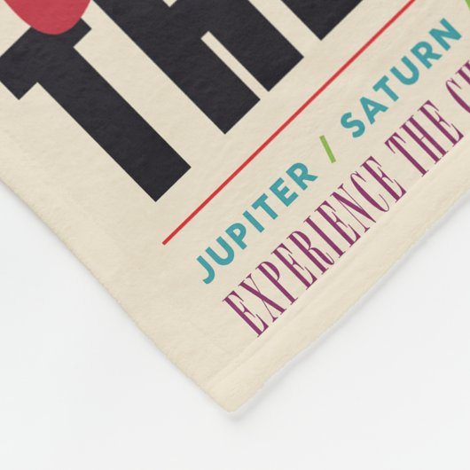 Retro Space Travel Poster - Solar System Grand Tou Fleecedecke (Ecke)