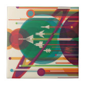 Retro Space Travel Poster - Solar System Grand Tou Fliese (Vorderseite)
