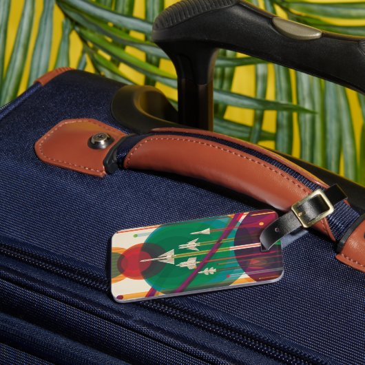 Retro Space Travel Poster - Solar System Grand Tou Gepäckanhänger (Vorderseite Insitu 3)