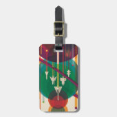 Retro Space Travel Poster - Solar System Grand Tou Gepäckanhänger (Vorderseite vertikal)