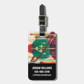 Retro Space Travel Poster - Solar System Grand Tou Gepäckanhänger (Vorderseite vertikal)