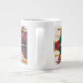 Retro Space Travel Poster - Solar System Grand Tou Jumbo-Tasse (Rückseite)