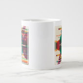 Retro Space Travel Poster - Solar System Grand Tou Jumbo-Tasse (Vorderseite)