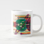 Retro Space Travel Poster - Solar System Grand Tou Jumbo-Tasse (Rechts)