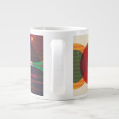 Retro Space Travel Poster - Solar System Grand Tou Jumbo-Tasse (Rückseite)