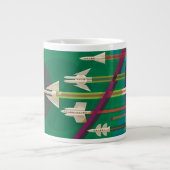 Retro Space Travel Poster - Solar System Grand Tou Jumbo-Tasse (Vorderseite)