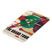 Retro Space Travel Poster - Solar System Grand Tou Magnet (Linke Seite)