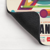 Retro Space Travel Poster - Solar System Grand Tou Mousepad (Ecke)