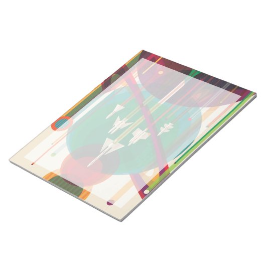 Retro Space Travel Poster - Solar System Grand Tou Notizblock (angewinkelt)