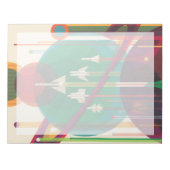 Retro Space Travel Poster - Solar System Grand Tou Notizblock (Vorderseite)