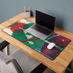 Retro Space Travel Poster - Solar System Grand Tou Schreibtischunterlage