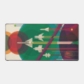 Retro Space Travel Poster - Solar System Grand Tou Schreibtischunterlage (Vorderseite)