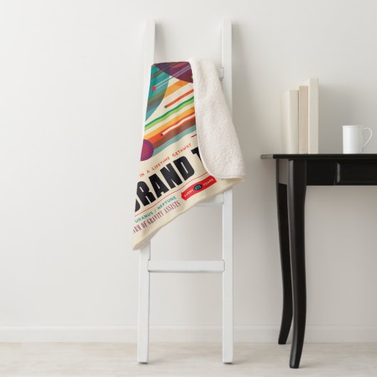 Retro Space Travel Poster - Solar System Grand Tou Sherpadecke (Beispiel)