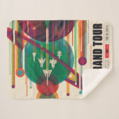 Retro Space Travel Poster - Solar System Grand Tou Sherpadecke (Vorderseite (Horizontal))