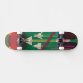 Retro Space Travel Poster - Solar System Grand Tou Skateboard (Horizontal)