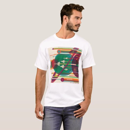 Retro Space Travel Poster - Solar System Grand Tou T-Shirt (Vorne ganz)