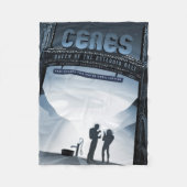 Retro Space Travel Poster-Zwerg Planet Ceres. Fleecedecke (Vorderseite)
