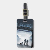 Retro Space Travel Poster-Zwerg Planet Ceres. Gepäckanhänger (Vorderseite vertikal)